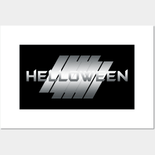 Metallic Illustration helloween Posters and Art